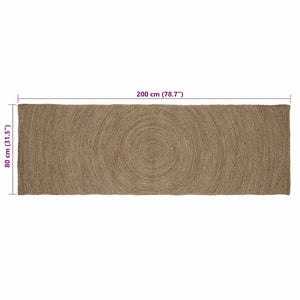 Χαλιά χώρου Ορθογώνιος Γκρι 80 x 200 cm Γιούτα - Pakobazaar