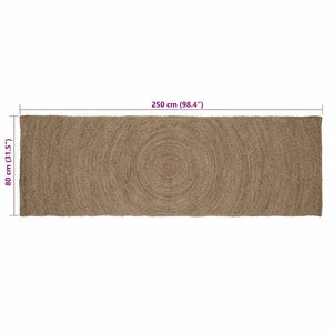Χαλιά χώρου Ορθογώνιος Γκρι 80 x 250 cm Γιούτα - Pakobazaar