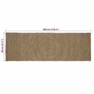 Χαλιά χώρου Ορθογώνιος Γκρι 80 x 300 cm Γιούτα - Pakobazaar