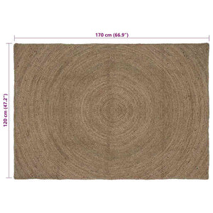 Χαλιά χώρου Ορθογώνιος Γκρι 120 x 170 cm Γιούτα - Pakobazaar