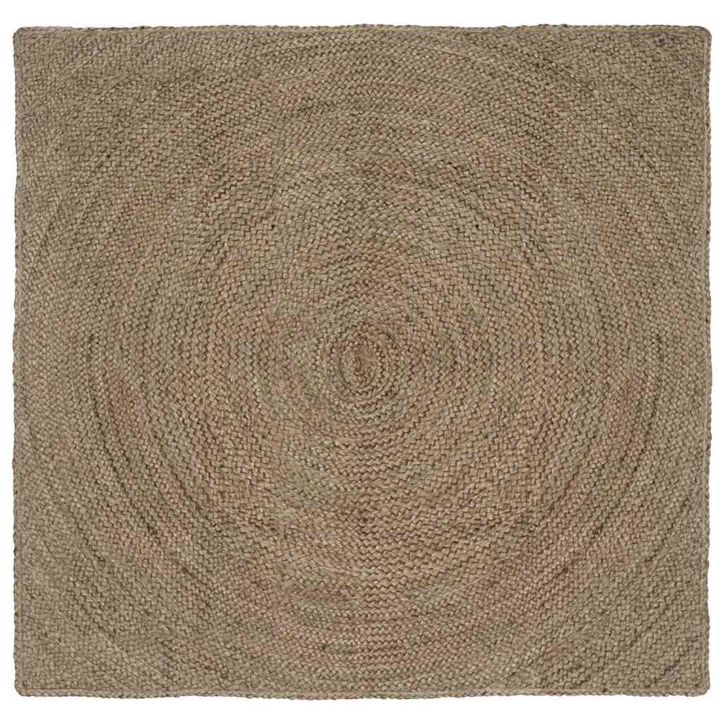 Χαλιά χώρου τετράγωνο Γκρι 160 x 160 cm Γιούτα - Pakobazaar