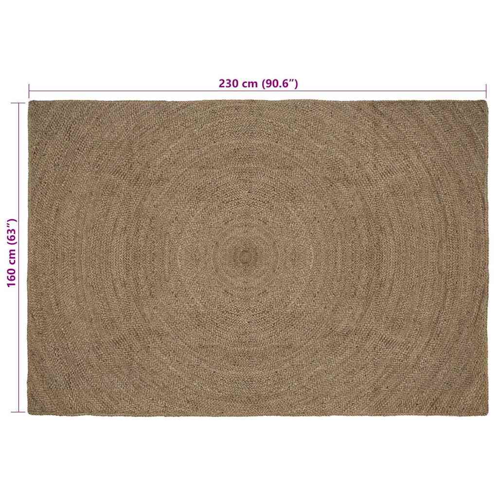 Χαλιά χώρου Ορθογώνιος Γκρι 160 x 230 cm Γιούτα - Pakobazaar