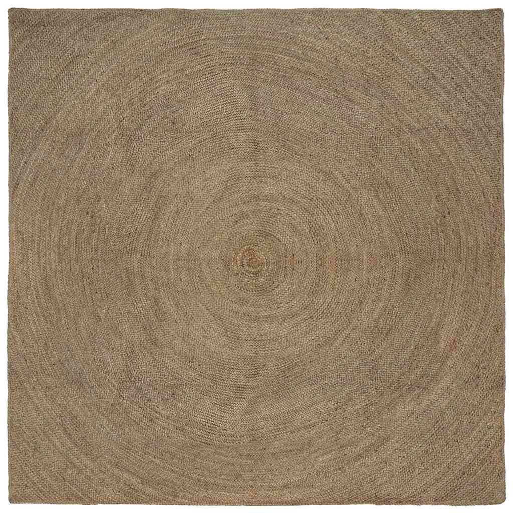 Χαλιά χώρου τετράγωνο Γκρι 200 x 200 cm Γιούτα - Pakobazaar