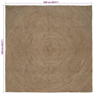 Χαλιά χώρου τετράγωνο Γκρι 240 x 240 cm Γιούτα - Pakobazaar