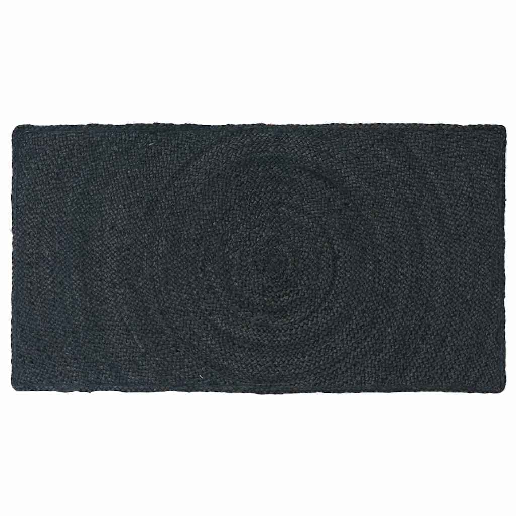Χαλιά χώρου Ορθογώνιος Σκούρο Γκρι 60 x 110 cm Γιούτα - Pakobazaar