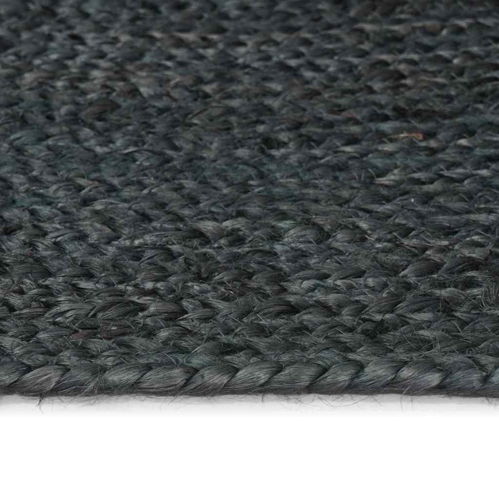 Χαλιά χώρου Ορθογώνιος Σκούρο Γκρι 80 x 150 cm Γιούτα - Pakobazaar