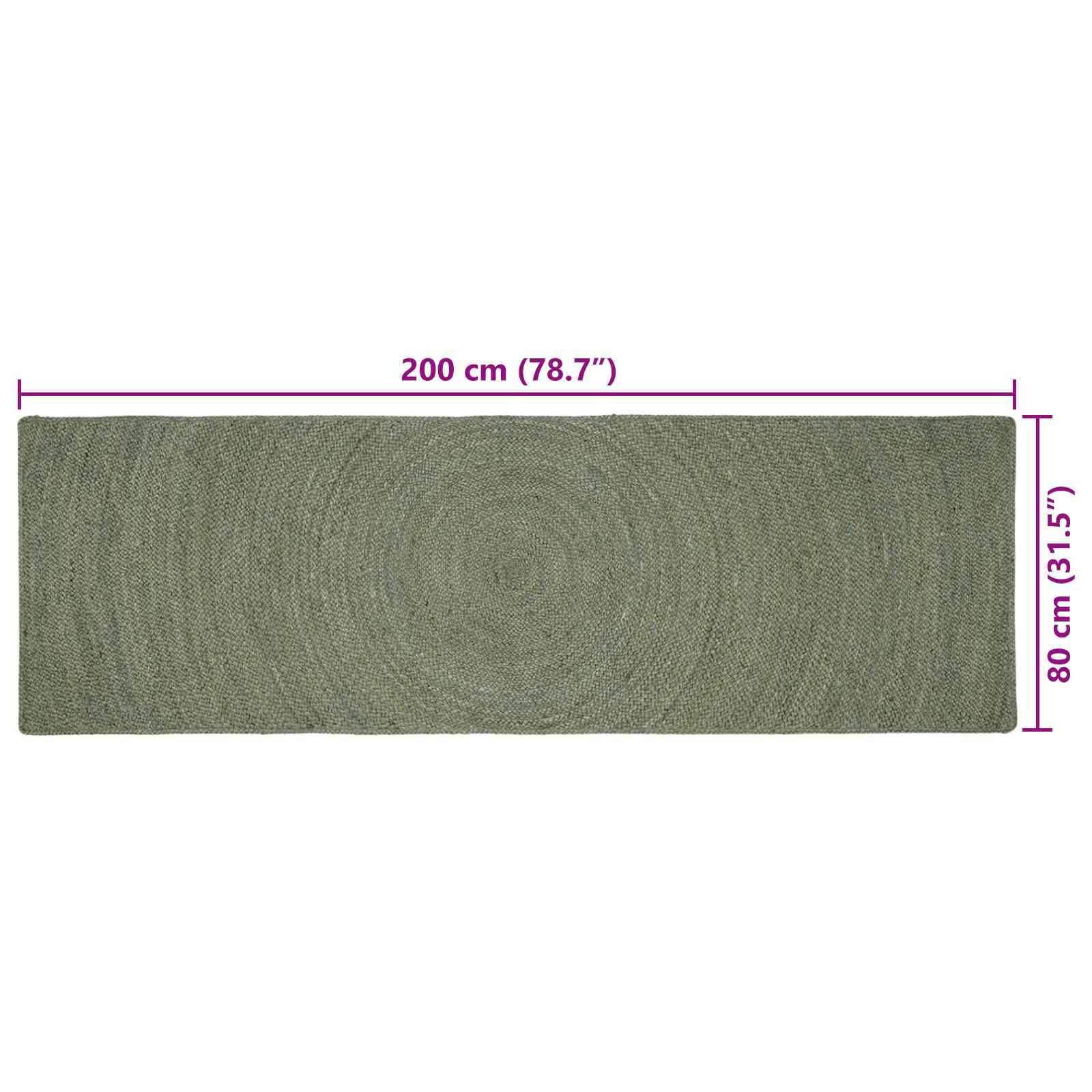 Χαλιά χώρου Λαδί 80 x 200 cm Γιούτα - Pakobazaar