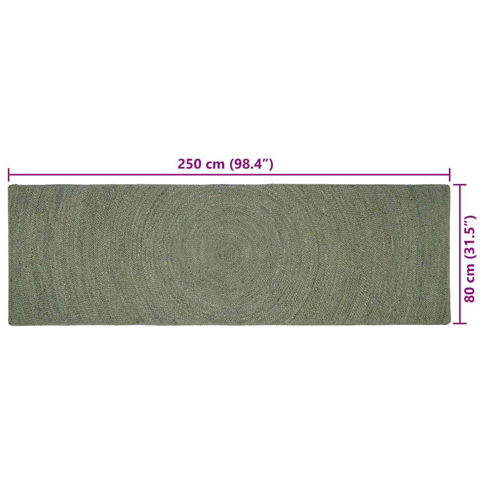 Χαλιά χώρου Λαδί 80 x 250 cm Γιούτα - Pakobazaar