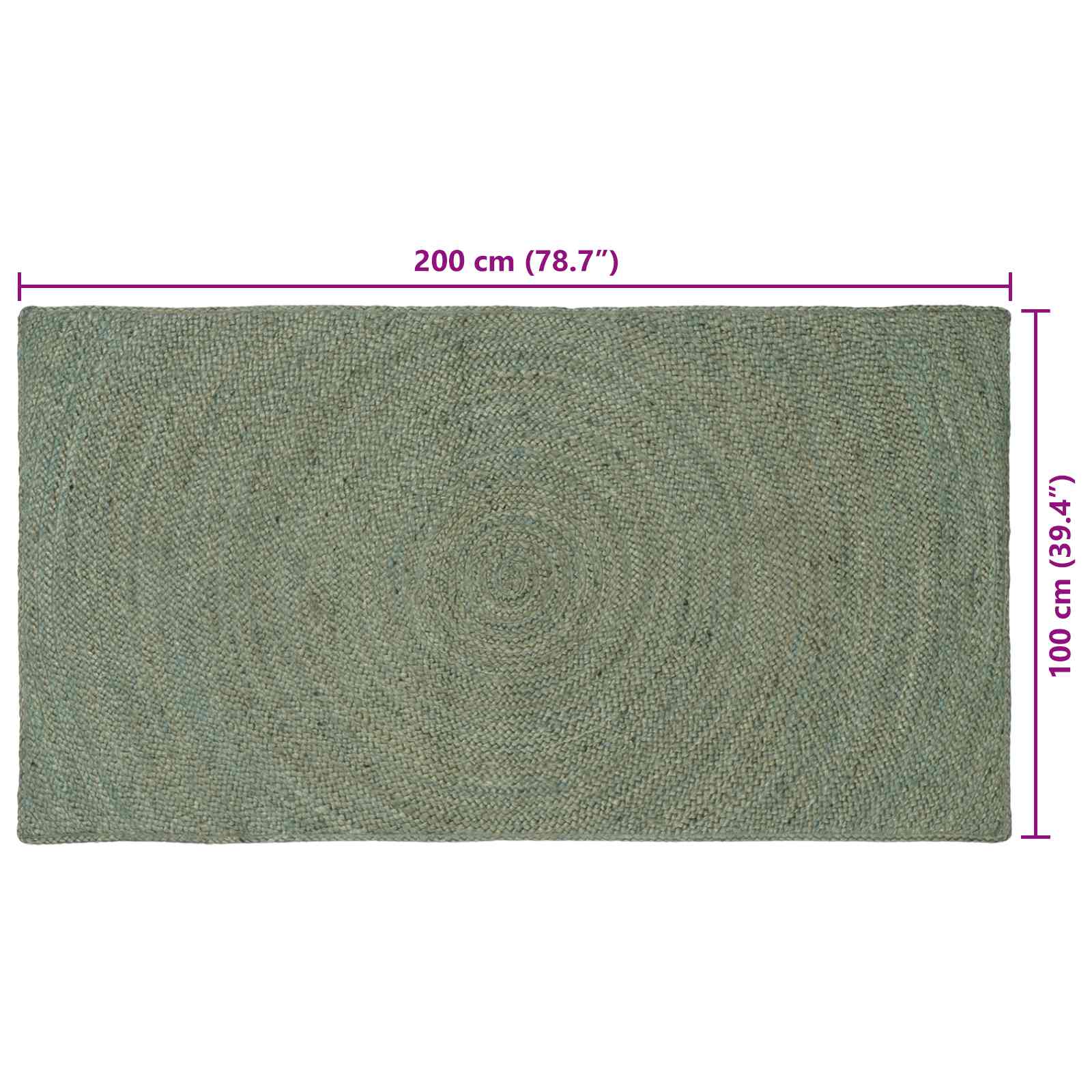 Χαλιά χώρου Λαδί 100 x 200 cm Γιούτα - Pakobazaar