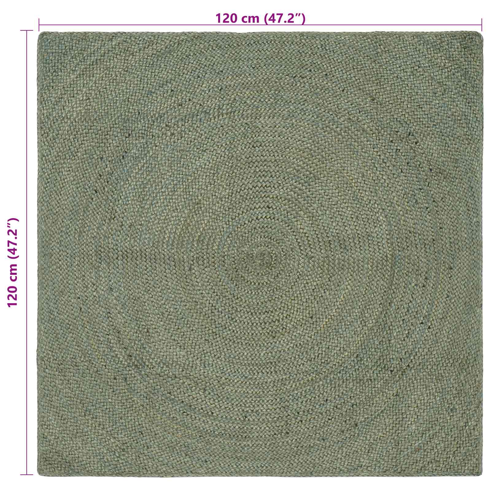 Χαλιά χώρου Λαδί 120 x 120 cm Γιούτα - Pakobazaar