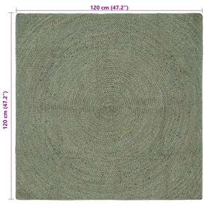 Χαλιά χώρου Λαδί 120 x 120 cm Γιούτα - Pakobazaar