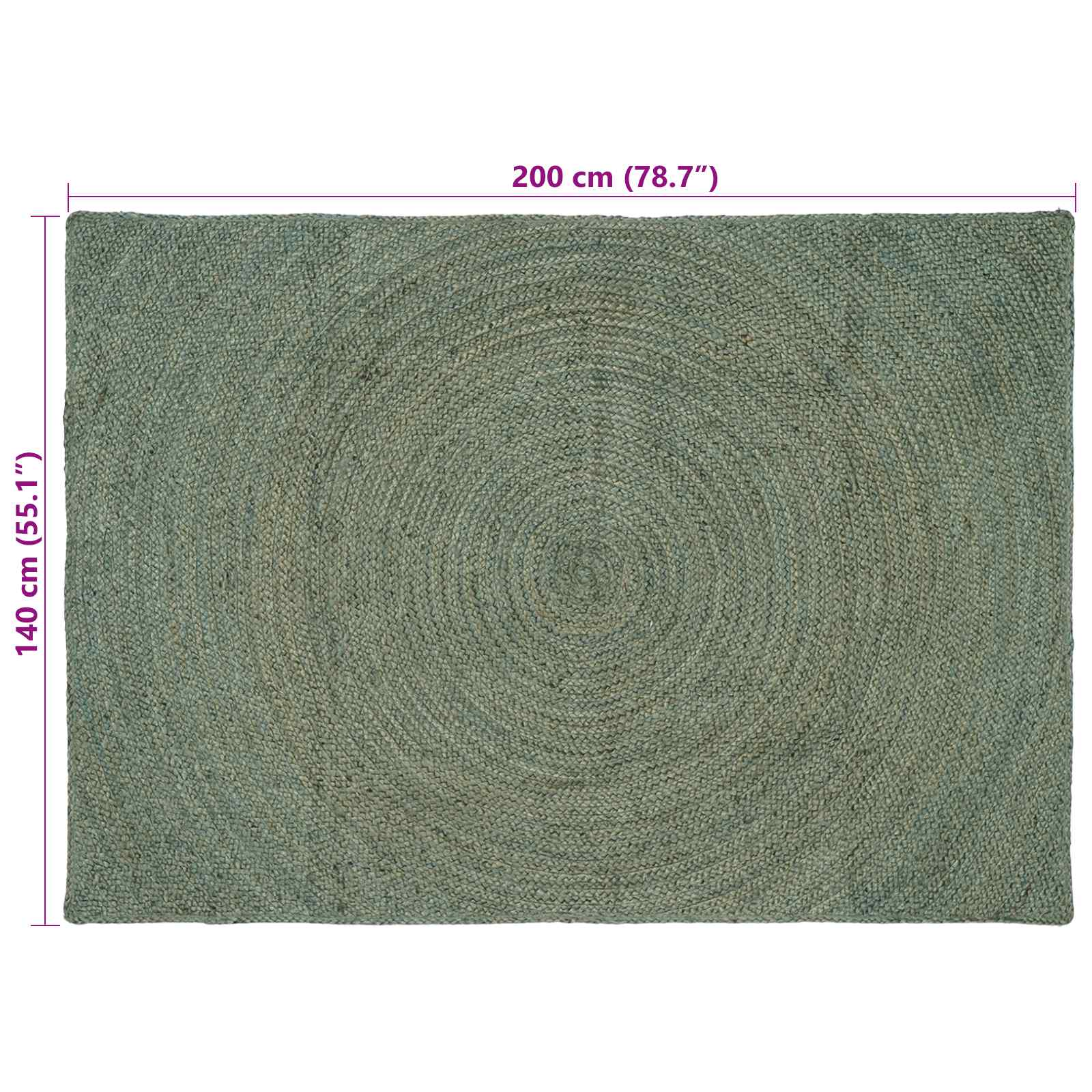 Χαλιά χώρου Λαδί 140 x 200 cm Γιούτα - Pakobazaar