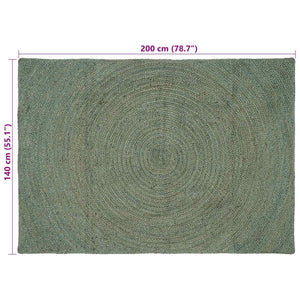 Χαλιά χώρου Λαδί 140 x 200 cm Γιούτα - Pakobazaar