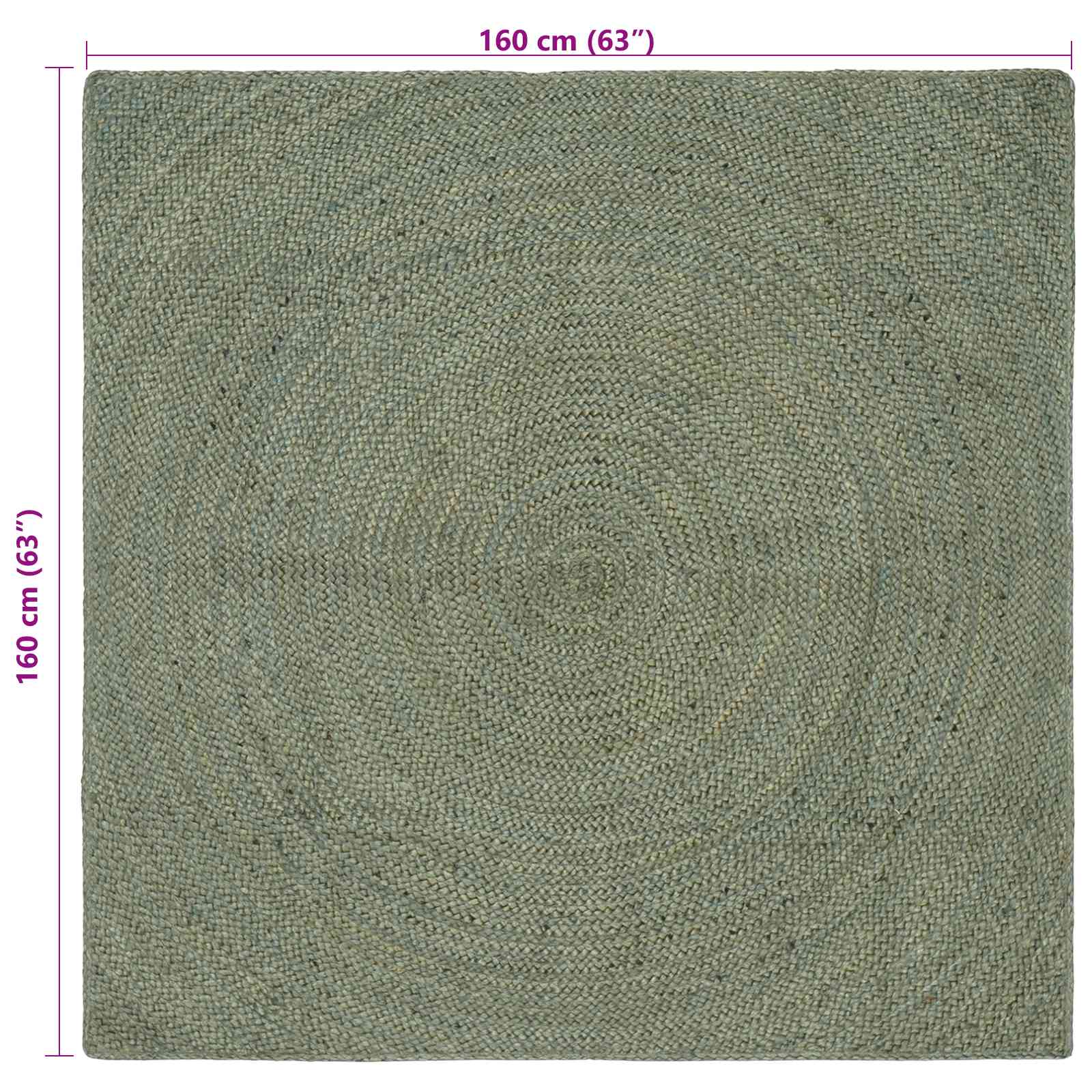 Χαλιά χώρου Λαδί 160 x 160 cm Γιούτα - Pakobazaar