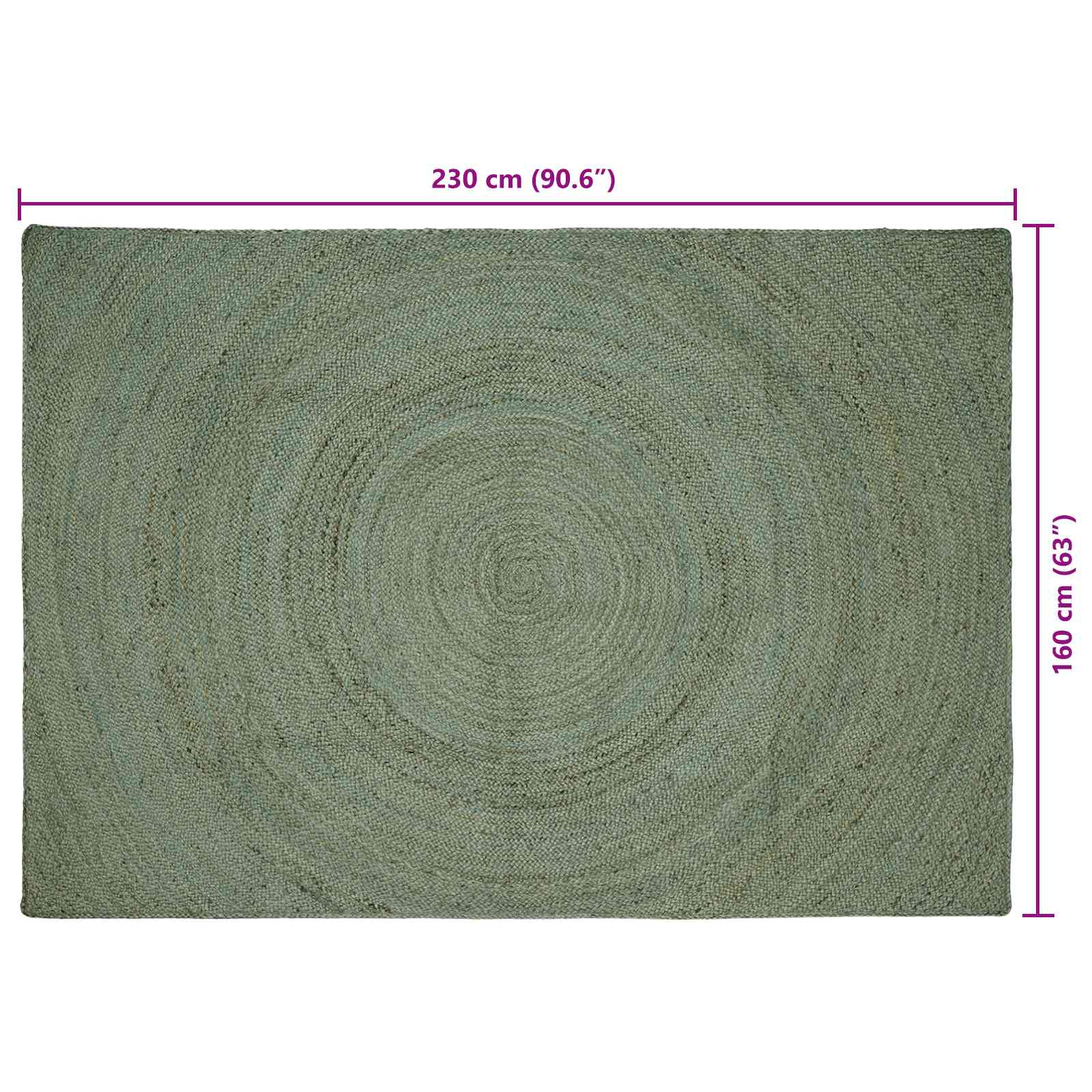 Χαλιά χώρου Λαδί 160 x 230 cm Γιούτα - Pakobazaar