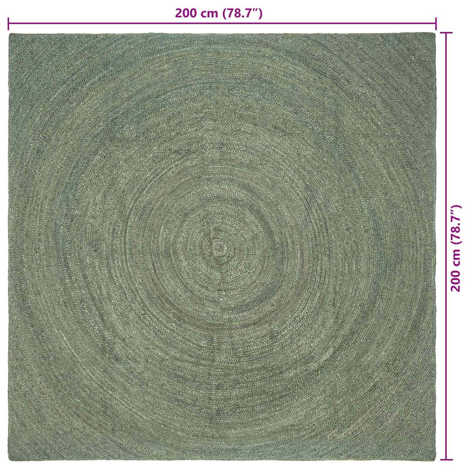 Χαλιά χώρου Λαδί 200 x 200 cm Γιούτα - Pakobazaar