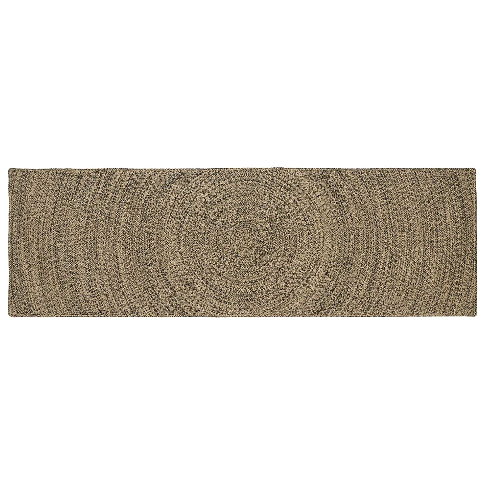 Χαλιά χώρου Φυσικό και Μαύρο 80 x 250 cm Γιούτα - Pakobazaar