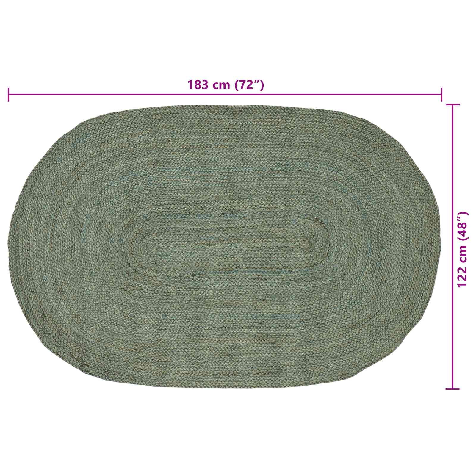 Χαλιά χώρου Λαδί 122 x 183 cm Γιούτα - Pakobazaar