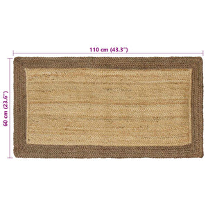 Χαλιά χώρου Ορθογώνιος Φυσικό και Γκρι 60 x 110 cm Γιούτα - Pakobazaar