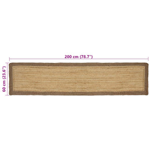Χαλιά χώρου Ορθογώνιος Φυσικό και Γκρι 60 x 200 cm Γιούτα - Pakobazaar