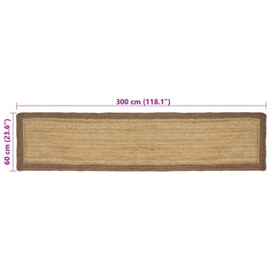 Χαλιά χώρου Ορθογώνιος Φυσικό και Γκρι 60 x 300 cm Γιούτα - Pakobazaar