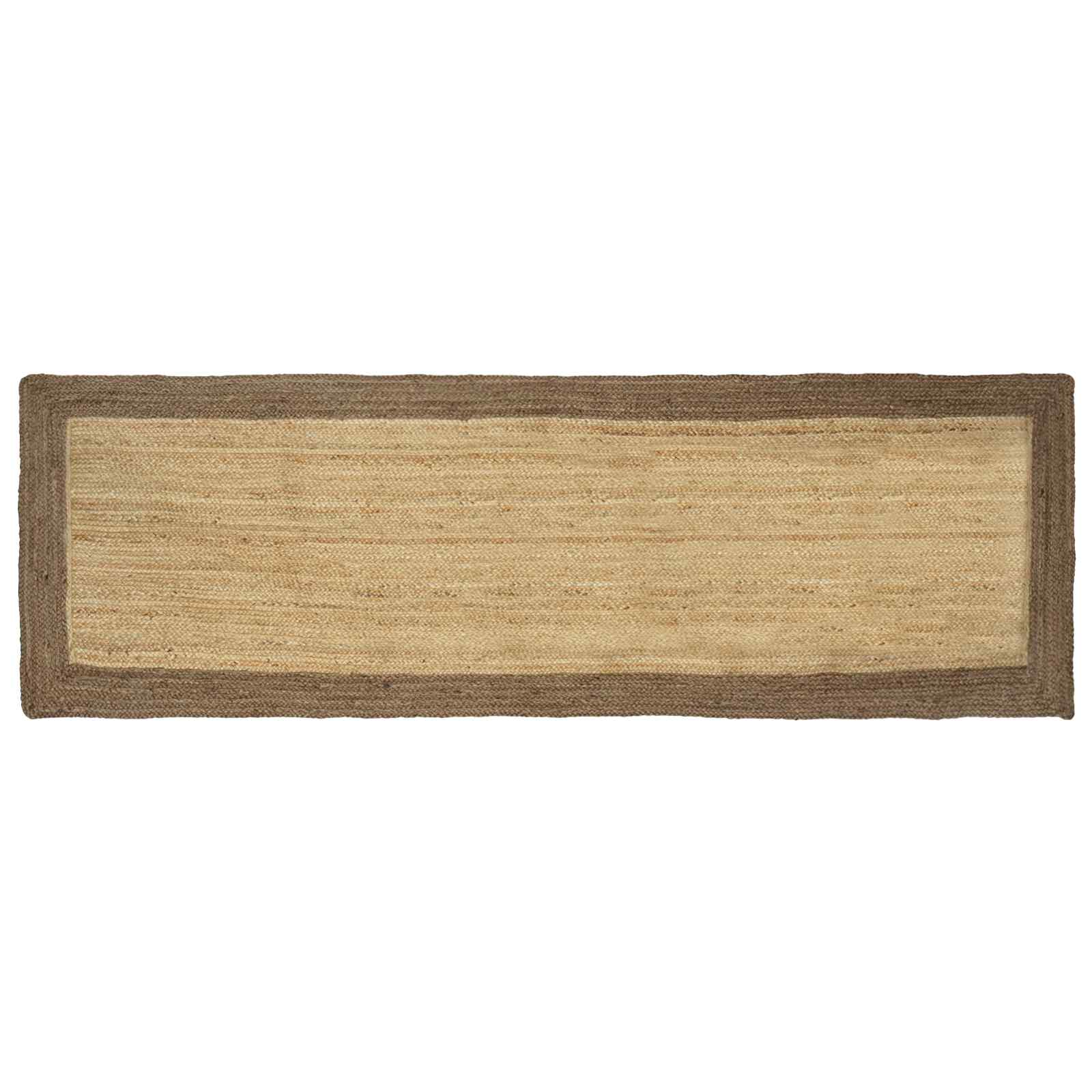 Χαλιά χώρου Ορθογώνιος Φυσικό και Γκρι 80 x 250 cm Γιούτα - Pakobazaar