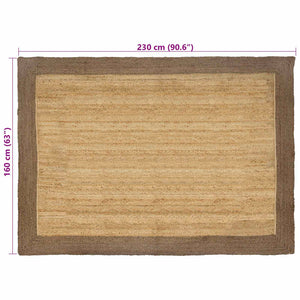 Χαλιά χώρου Ορθογώνιος Φυσικό και Γκρι 160 x 230 cm Γιούτα - Pakobazaar