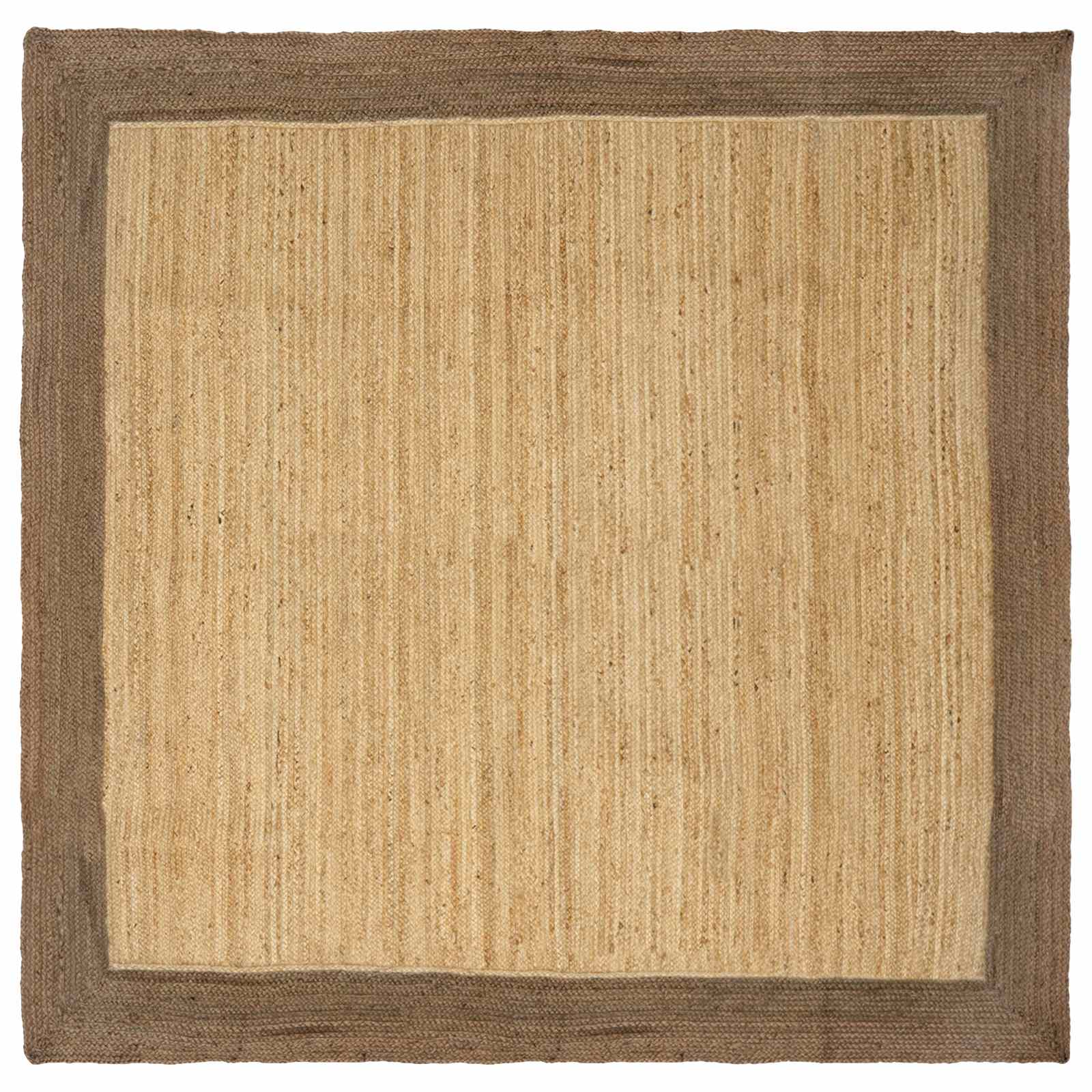 Χαλιά χώρου Ορθογώνιος Φυσικό και Γκρι 240 x 240 cm Γιούτα - Pakobazaar
