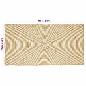 Χαλιά χώρου Λευκό 80 x 150 cm Γιούτα