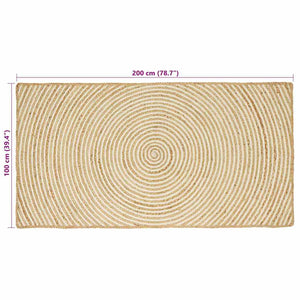 Χαλιά χώρου Λευκό 100 x 200 cm Γιούτα