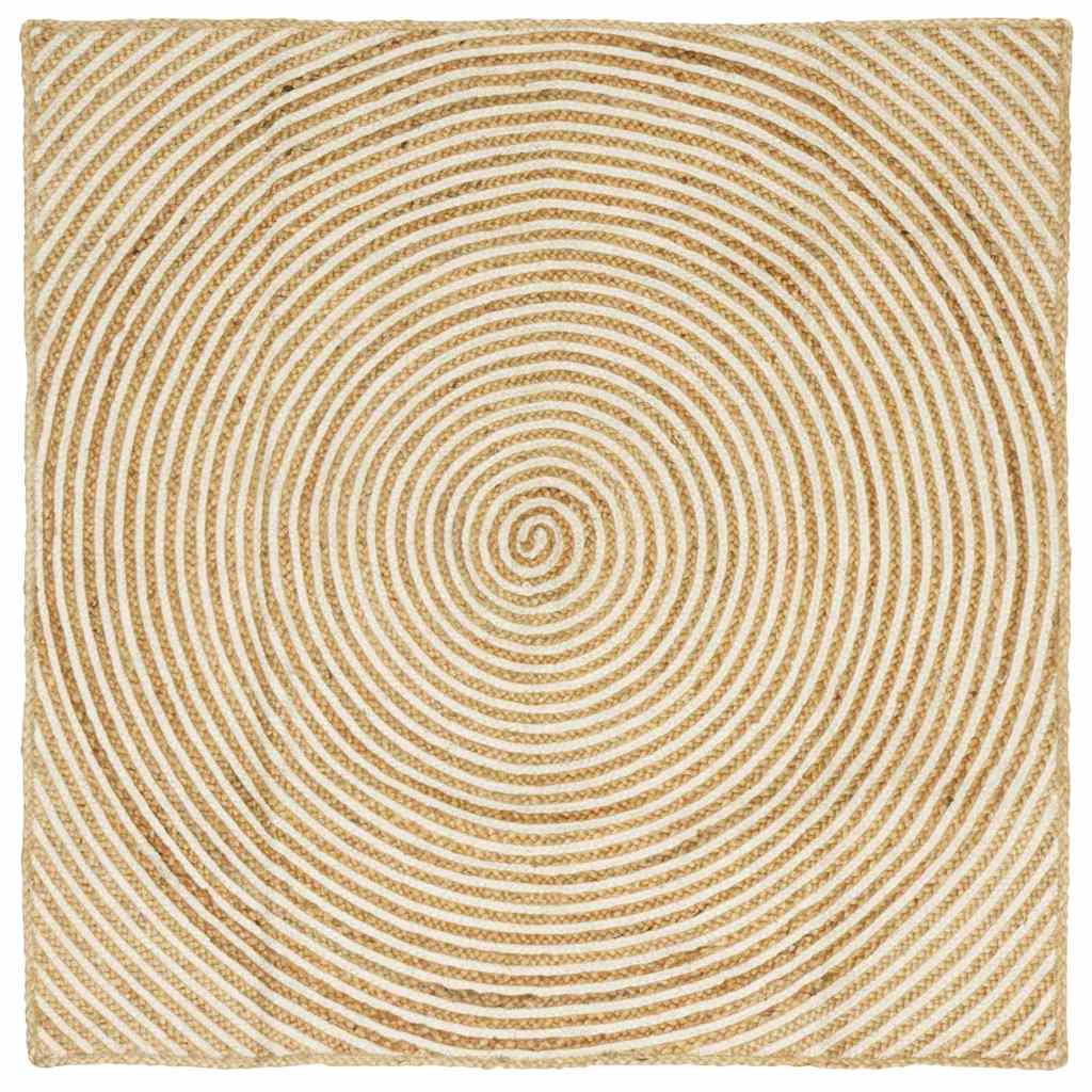 Χαλιά χώρου Λευκό 120 x 120 cm Γιούτα