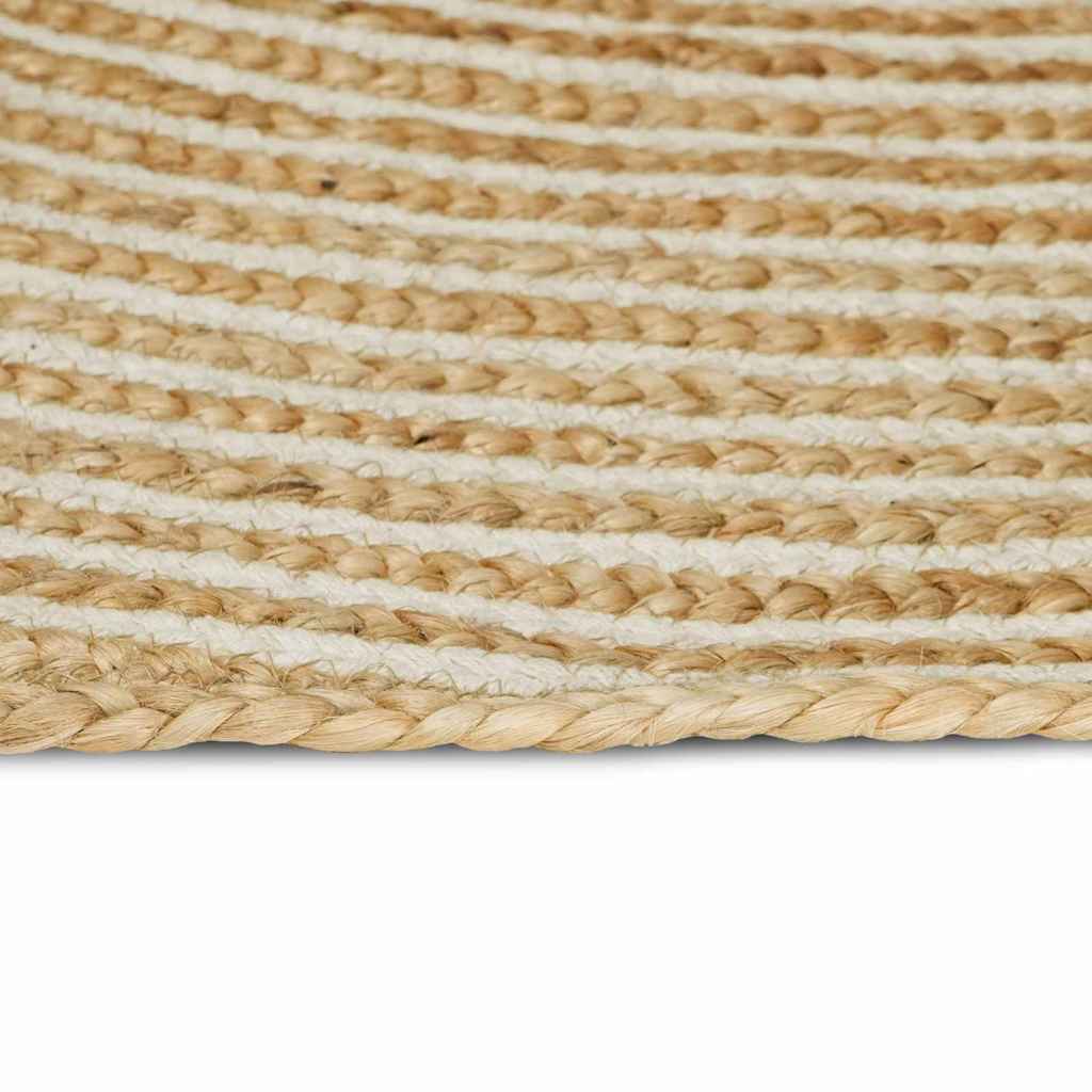 Χαλί Φυσικό και Λευκό 200 x 200 cm Γιούτα