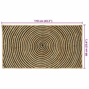 Χαλιά χώρου Μαύρο 60 x 110 cm Γιούτα