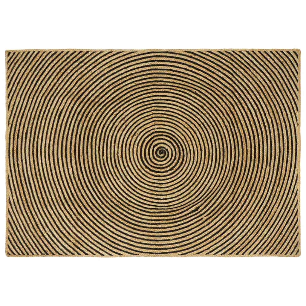 Χαλιά χώρου Μαύρο 120 x 170 cm Γιούτα