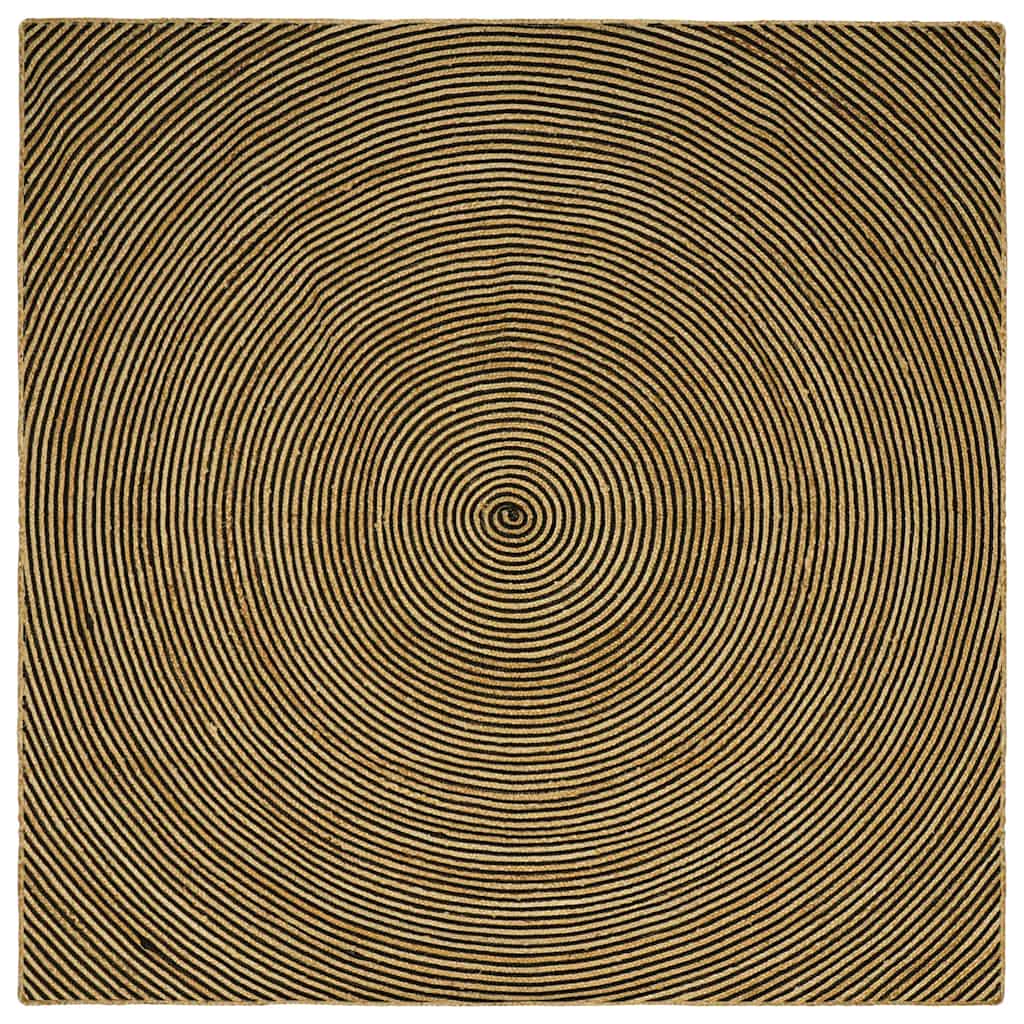 Χαλιά χώρου Μαύρο 240 x 240 cm Γιούτα