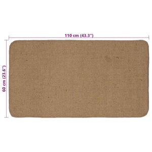 Χαλί Περιοχής Ανοιχτό καφέ 60 x 110 cm Γιούτα - Pakobazaar