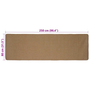Χαλί Περιοχής Ανοιχτό καφέ 80 x 250 cm Γιούτα - Pakobazaar