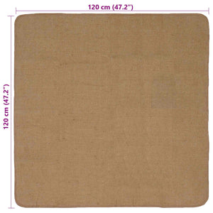 Χαλί Περιοχής Ανοιχτό καφέ 120 x 120 cm Γιούτα - Pakobazaar
