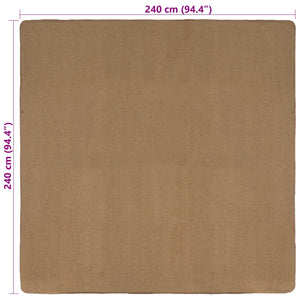 Χαλί Περιοχής Ανοιχτό καφέ 240 x 240 cm Γιούτα - Pakobazaar