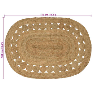 Χαλί Καφέ 100 x 152 εκ. Γιούτα - Pakobazaar