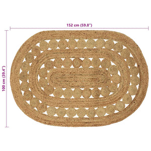 Χαλί Καφέ 100 x 152 εκ. Γιούτα - Pakobazaar