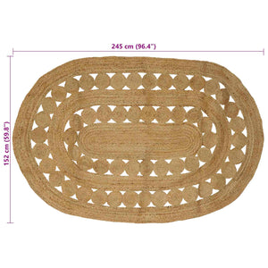Χαλί Καφέ 152 x 245 εκ Γιούτα - Pakobazaar