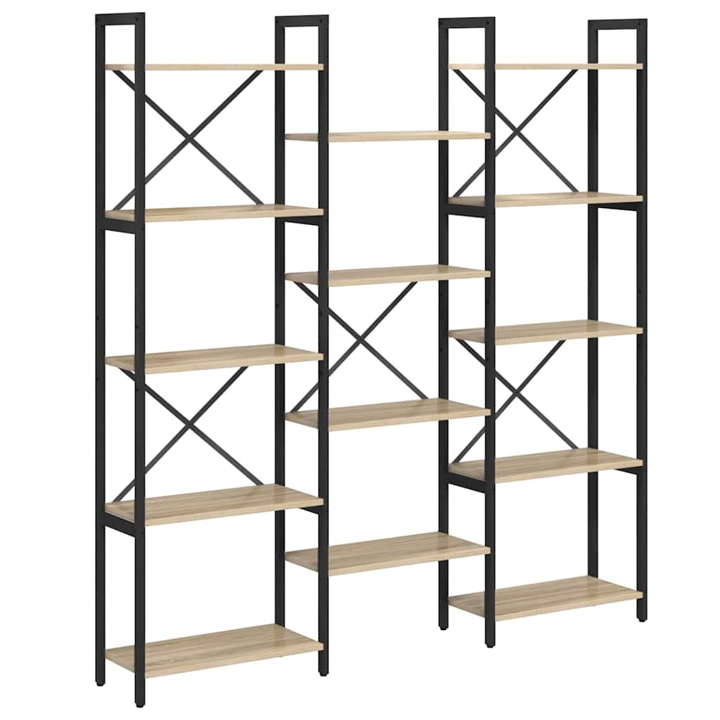 Ράφι Βιβλίων Δρύς Sonoma 156 x 25 x 167 εκ. Επεξεργασμένο ξύλο - Pakobazaar