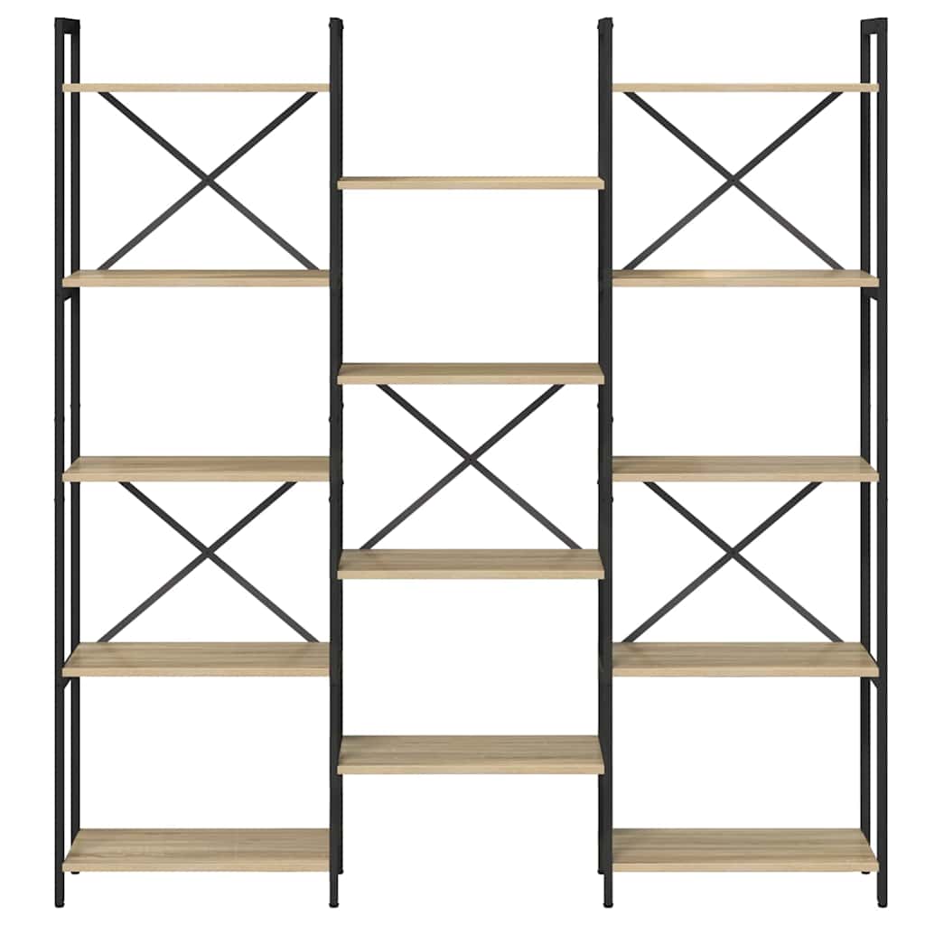 Ράφι Βιβλίων Δρύς Sonoma 156 x 25 x 167 εκ. Επεξεργασμένο ξύλο - Pakobazaar