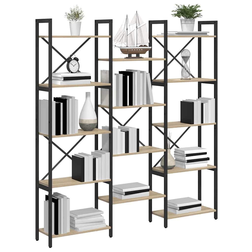 Ράφι Βιβλίων Δρύς Sonoma 156 x 25 x 167 εκ. Επεξεργασμένο ξύλο - Pakobazaar