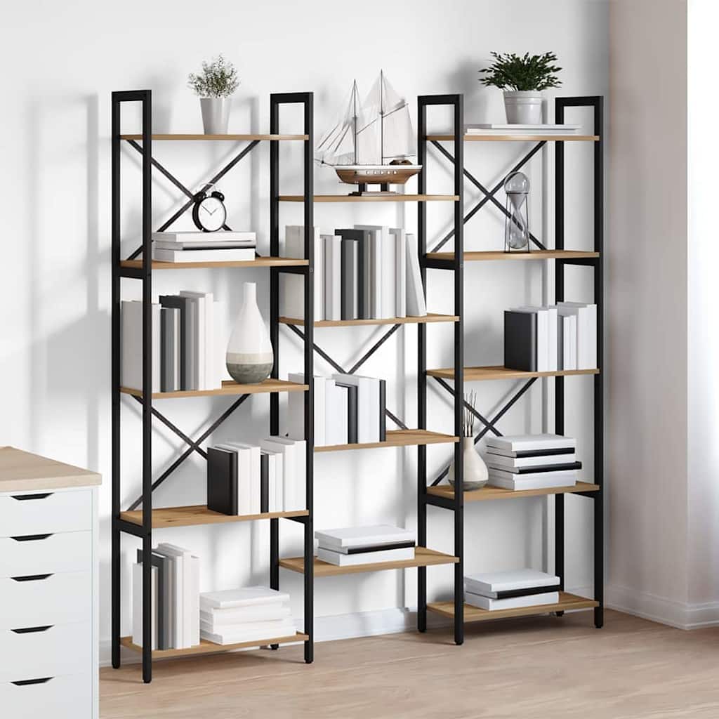 Ράφι Βιβλίων Artisan Oak 156 x 25 x 167 εκ. Επεξεργασμένο ξύλο - Pakobazaar