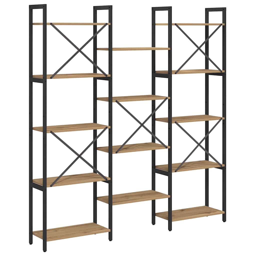 Ράφι Βιβλίων Artisan Oak 156 x 25 x 167 εκ. Επεξεργασμένο ξύλο - Pakobazaar