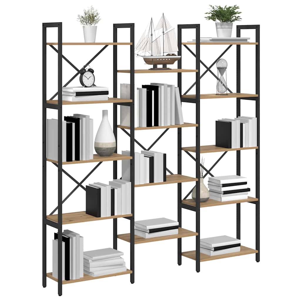Ράφι Βιβλίων Artisan Oak 156 x 25 x 167 εκ. Επεξεργασμένο ξύλο - Pakobazaar