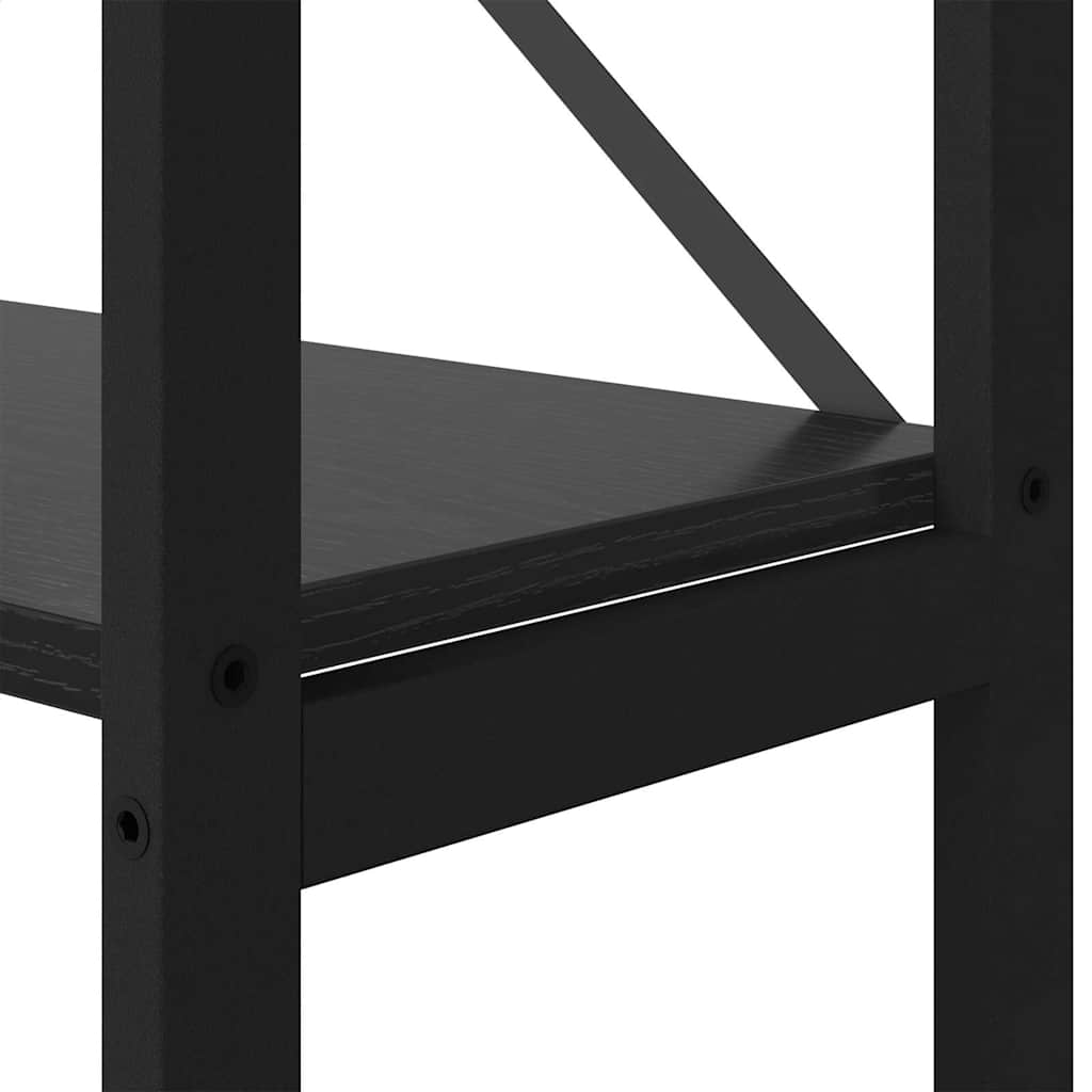 Ράφι Βιβλίων Μαύρη Οξυά 40 x 30 x 189,5 εκ Επεξεργασμένο ξύλο - Pakobazaar