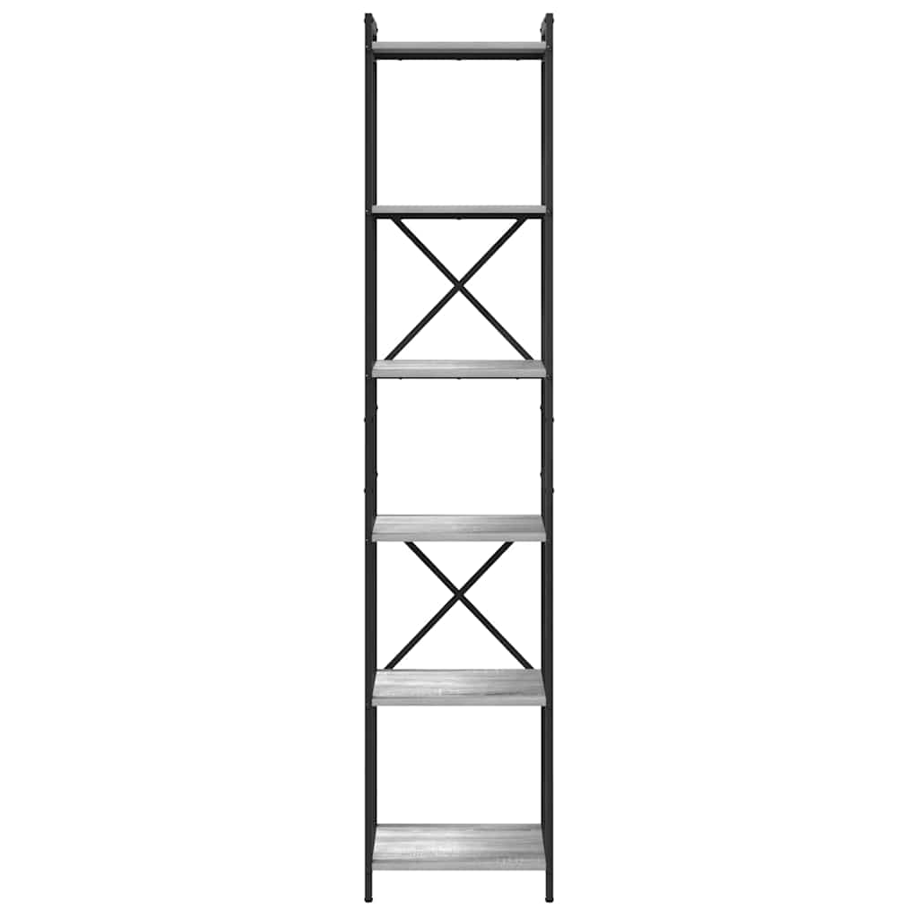 Ράφι Βιβλίων Γκρι sonoma 40 x 30 x 189,5 εκ Επεξεργασμένο ξύλο - Pakobazaar